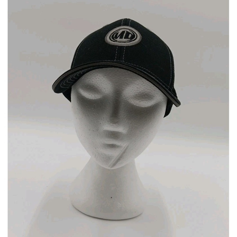 Mountain‎ Dew Baseball Cap Hat MD Embroidered Logo Adult Size Elastic Band Black